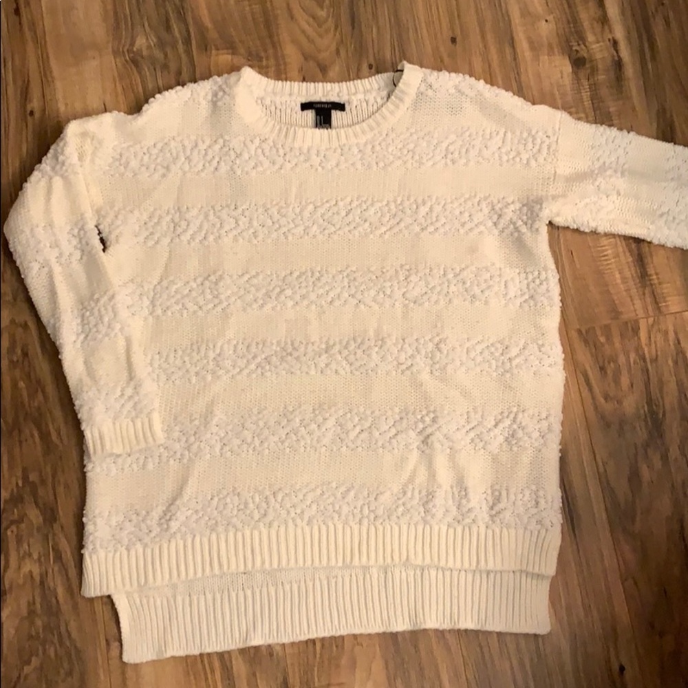 White oversized sweater